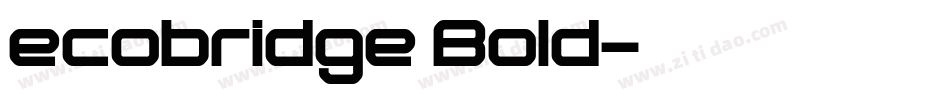 ecobridge Bold字体转换